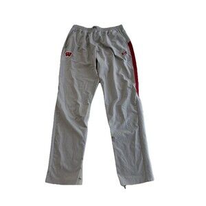 Under Armour Men's Recovery Warm Up Pants Large Wisconsin Badgers Gray Red White